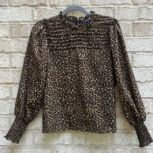 Lea and Viola animal print blouse.